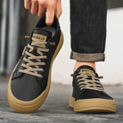 Harrington | Men Leather Low Top Trainers With Reinforced Stitching And Cushioned Insole For Streetwear Or Smart Casual