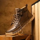 Kingsley | Men Leather Ankle Boots With Streamlined Silhouette Cushioned Sole And Refined Stitch Detailing For City Days