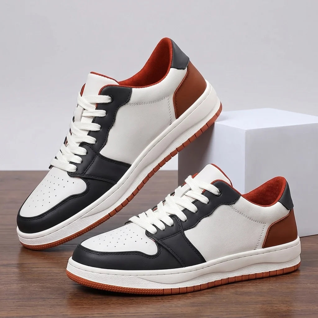 Jonathan Low-Top Trainers - Color:White/Red;Size:38
